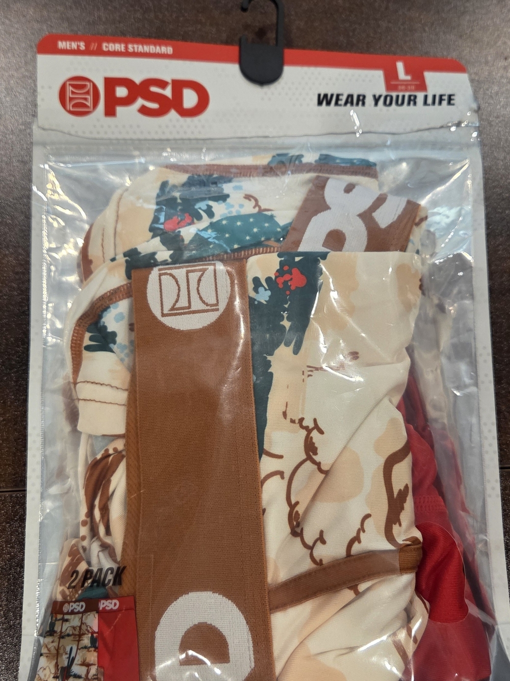 PSD Core Standard 2-Pack Men's Multicolor Boxer Briefs Size Large NWT